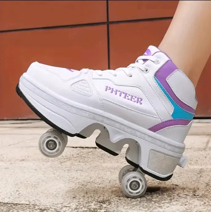Zapatillas blancas con ruedas - 2