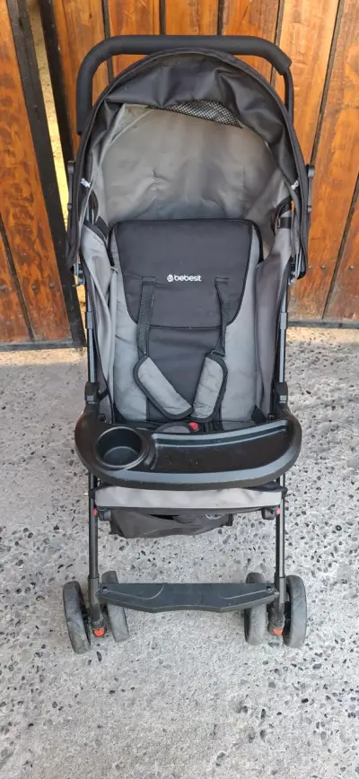 Coche de bebé Bebesit gris - miniatura 1