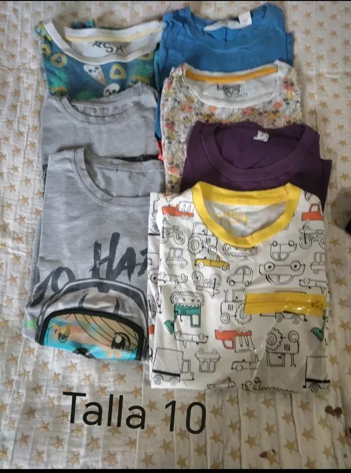 Lote de poleras talla 10