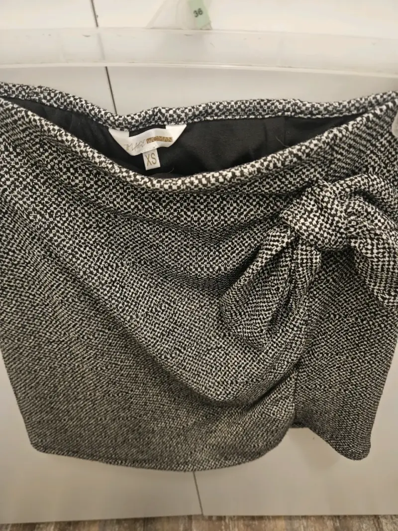 Falda gris de tweed - 3