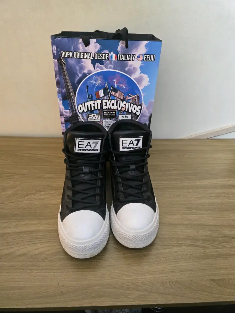 Zapatillas EA7 negras y blancas - 1
