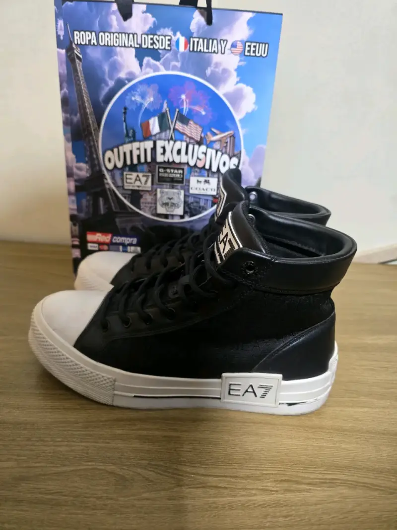Zapatillas EA7 negras y blancas - 3