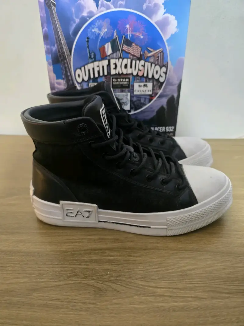 Zapatillas EA7 negras y blancas - 5