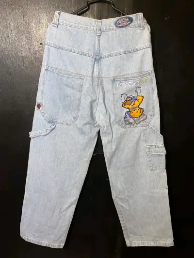 Jeans claros anchos unisex - miniatura 2