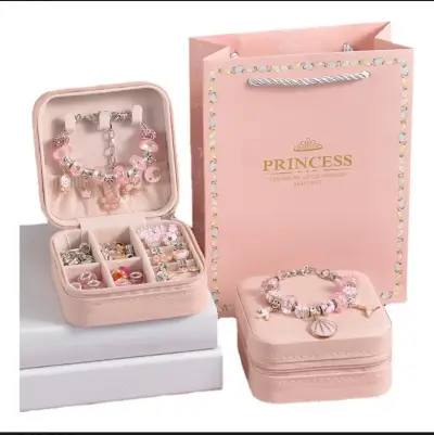 Set de joyería para niñas rosa - miniatura 1