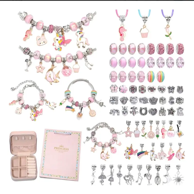 Set de joyería para niñas rosa - 2