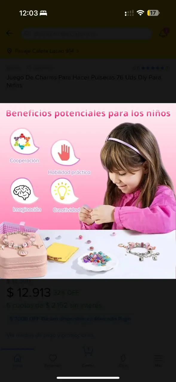 Set de joyería para niñas rosa - 4