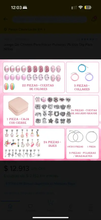 Set de joyería para niñas rosa - miniatura 5