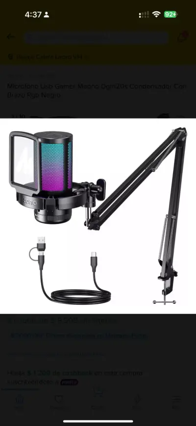 Micrófono USB Gamer Maono RGB - miniatura 1