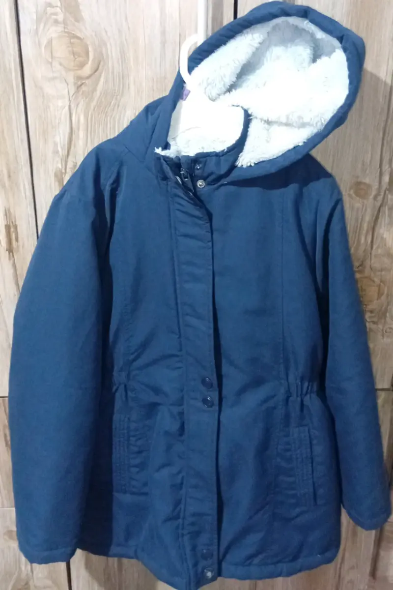 Parka azul con capucha - 2