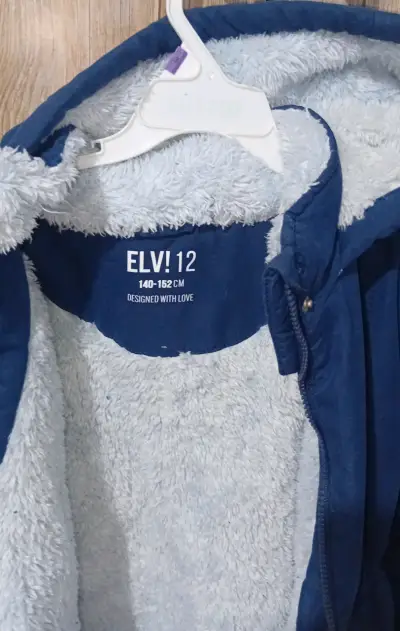 Parka azul con capucha - miniatura 4