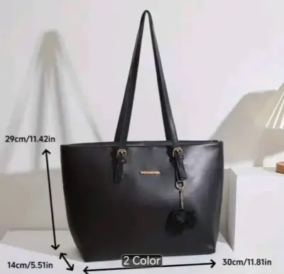 Cartera de cuero negra elegante - miniatura 3