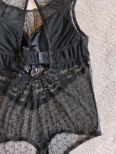 Body de encaje negro XL - miniatura 3