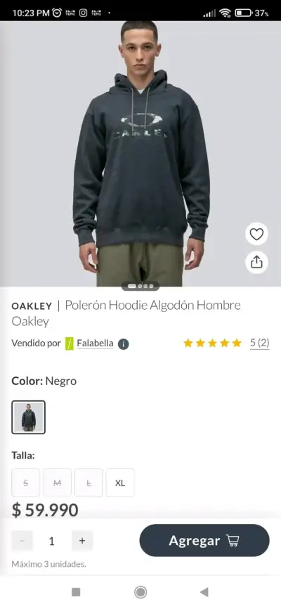 Polerón  Algodón Oakley - miniatura 1
