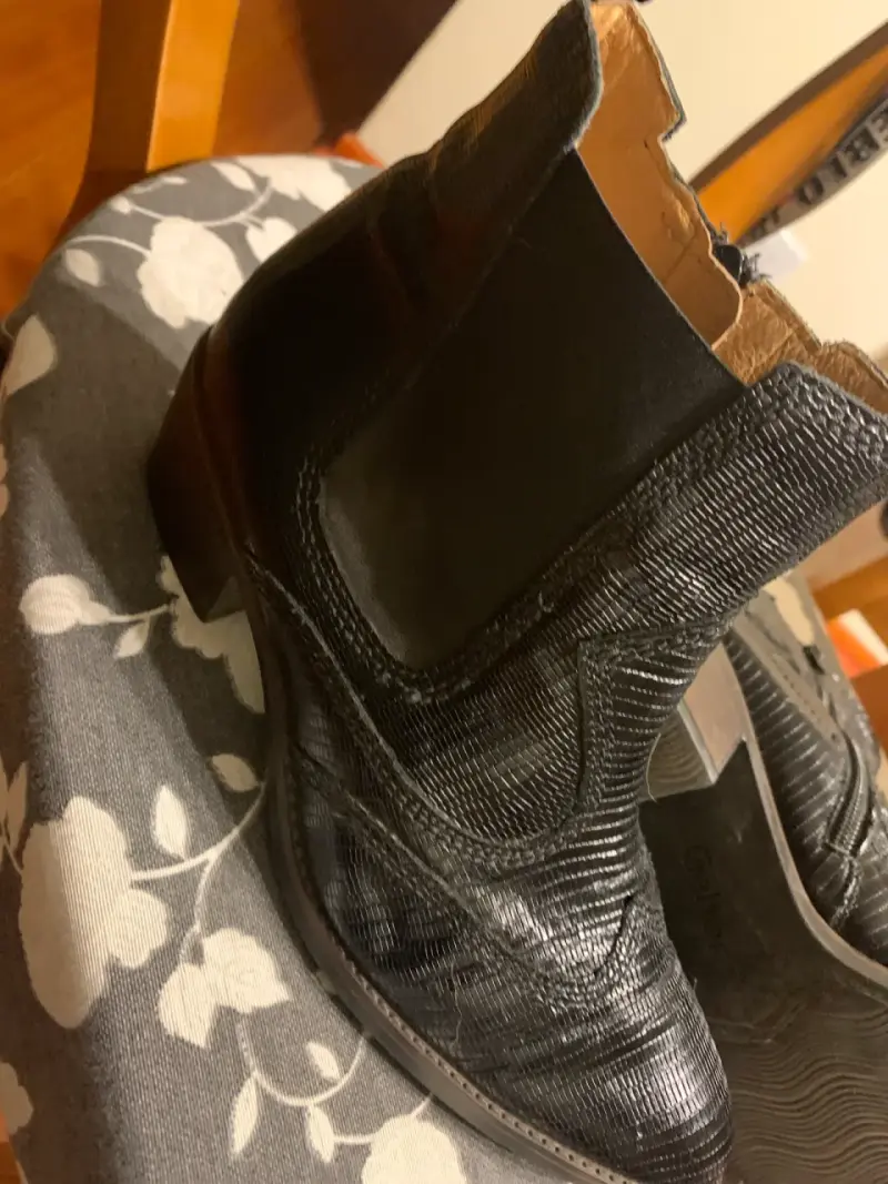 Botines de cuero negro - 4