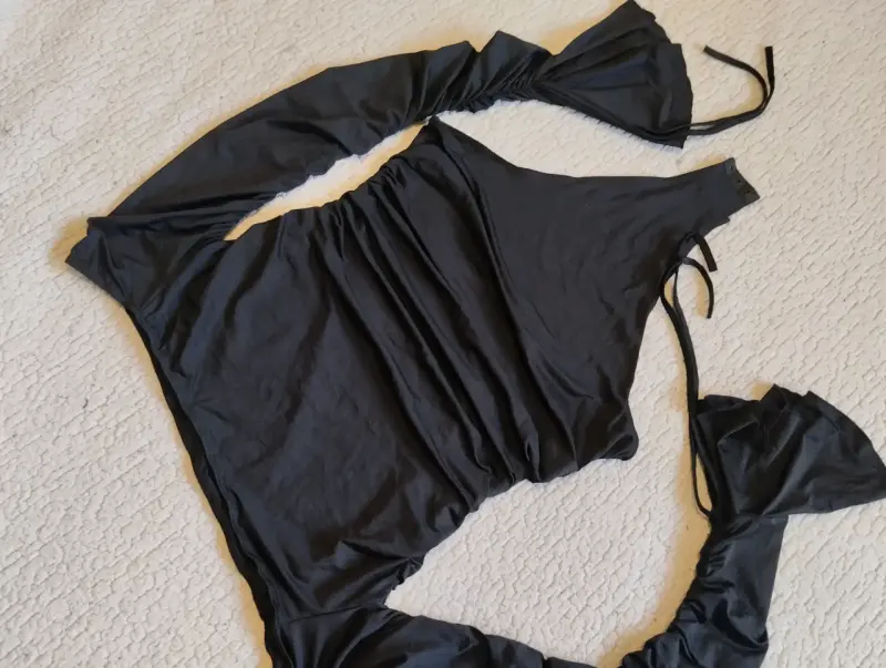 Body negro con mangas largas 0XL - 2