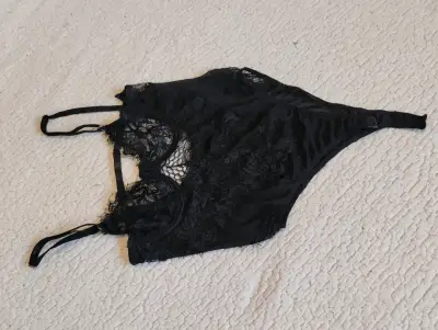 Body de encaje negro sexy XS - miniatura 3