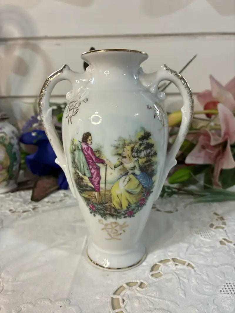 Jarrón de porcelana vintage decorativo - 1