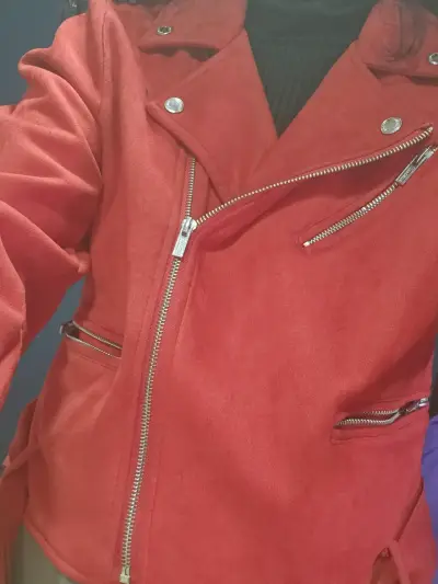 Chaqueta de gamusa roja - miniatura 2