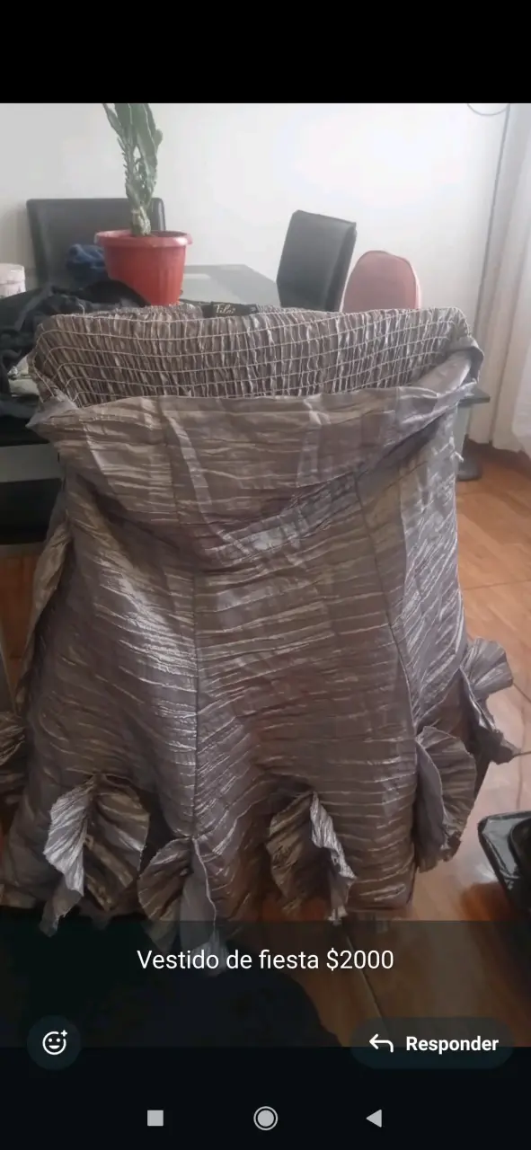 Vestido de fiesta gris - 6