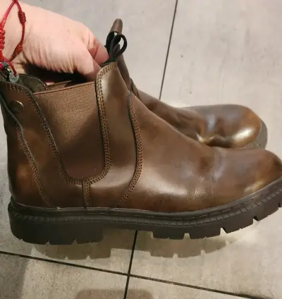 Botines de cuero marrón Marca Romano - miniatura 1