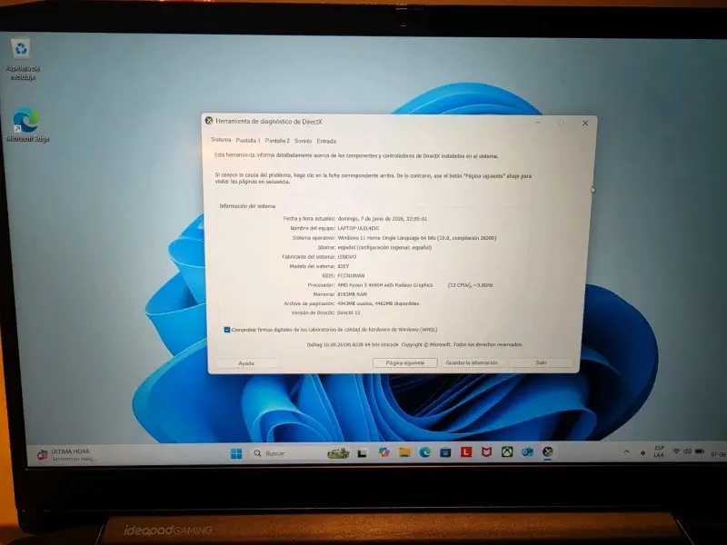 Lenovo IdeaPad R5-4600 8GB 512GB SSD 15.6inch - 2