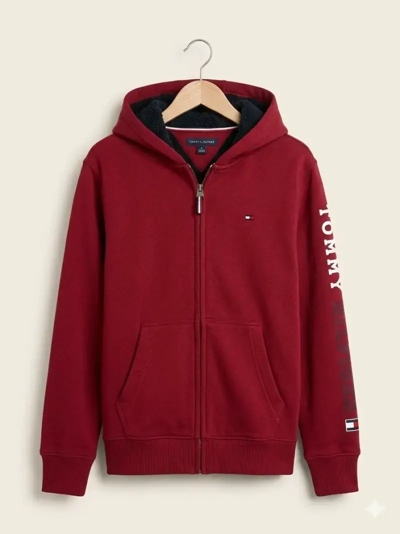 Polerón con capucha rojo Tommy Hilfiger