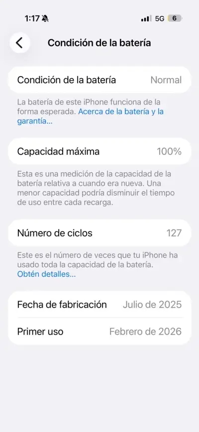 iPhone 17 Air con batería al 100% - miniatura 1