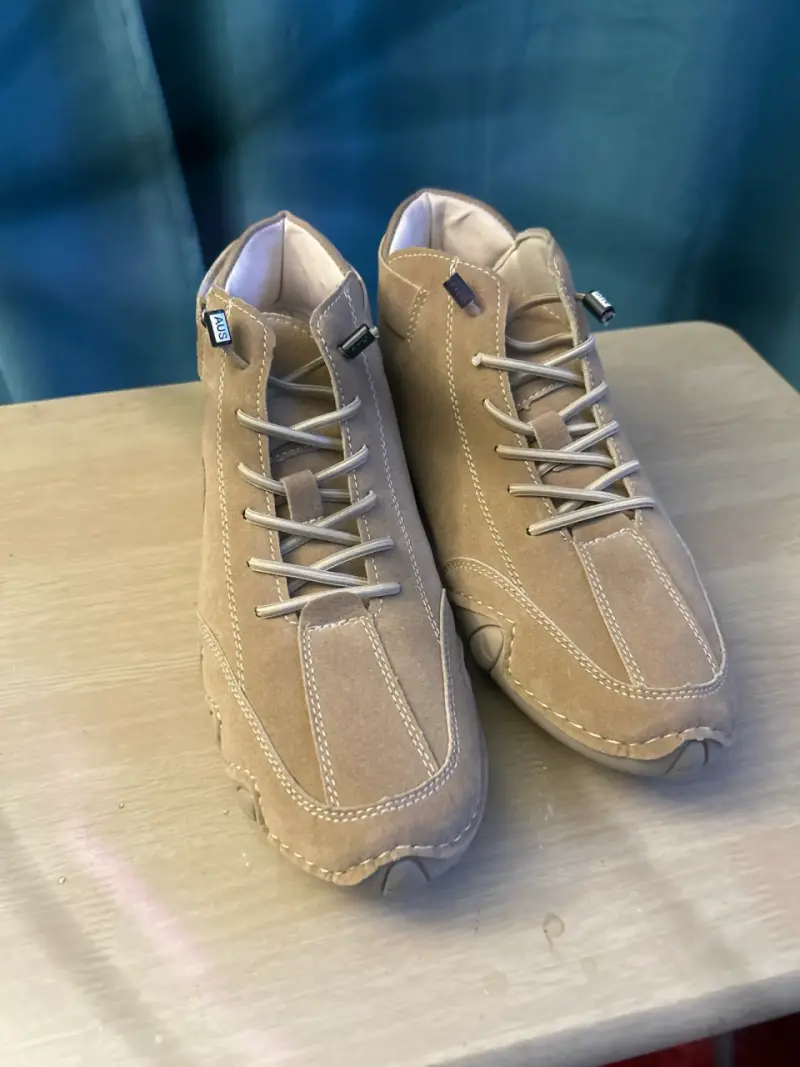 Botines de cuero beige - 2