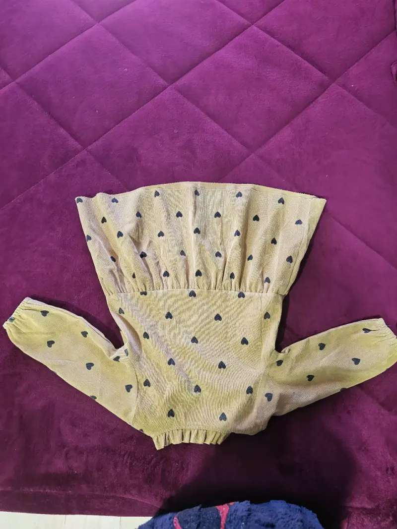 Vestido infantil amarillo corazones talla 2-3 - 2