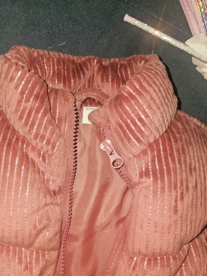 Chaleco acolchado rosado niña talla 2 - 3