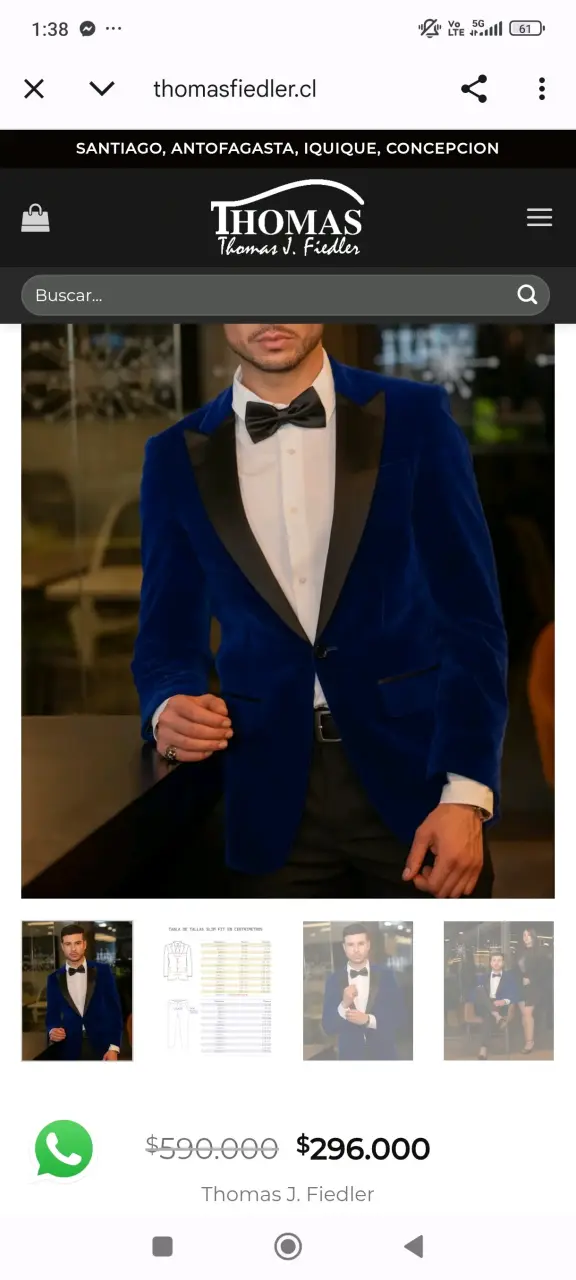 Blazer de terciopelo azul elegante thomas