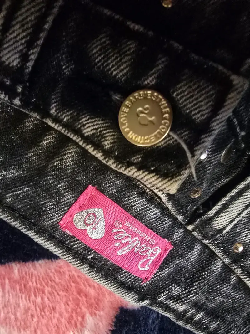 Falda denim con tachas - 3