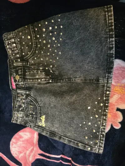 Falda denim con tachas - miniatura 6