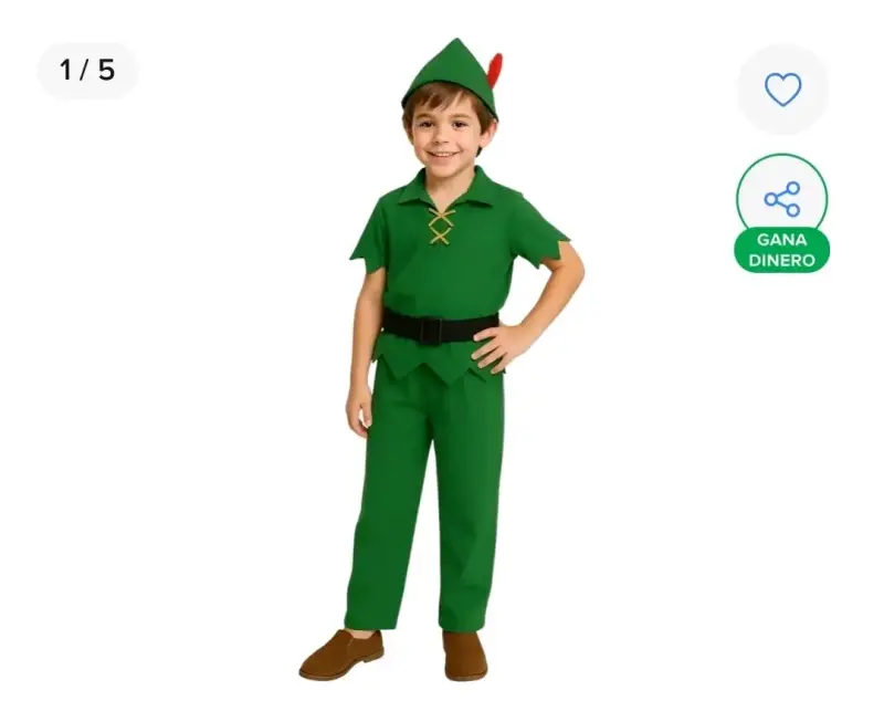 Disfraz infantil de Peter Pan