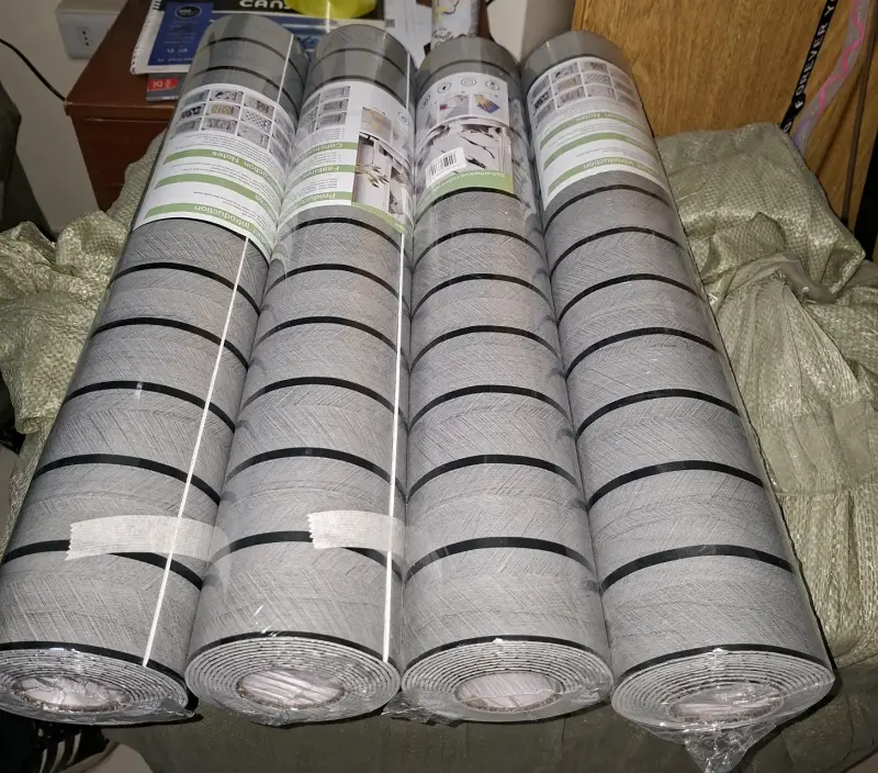 Rollos pvc gris de 3 metros de largo 50 cm ancho - 2