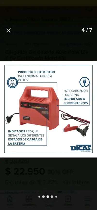 Cargador de batería 12V Motorlife - miniatura 4