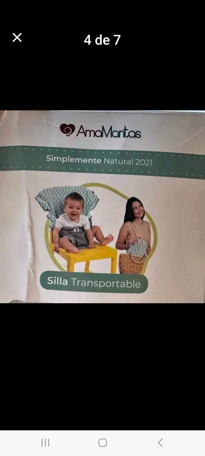 Silla de comer portátil amarilla - 2
