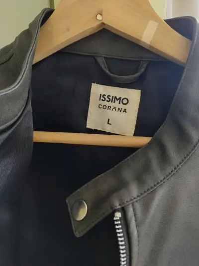 Chaqueta negra de cuero sintético - miniatura 2