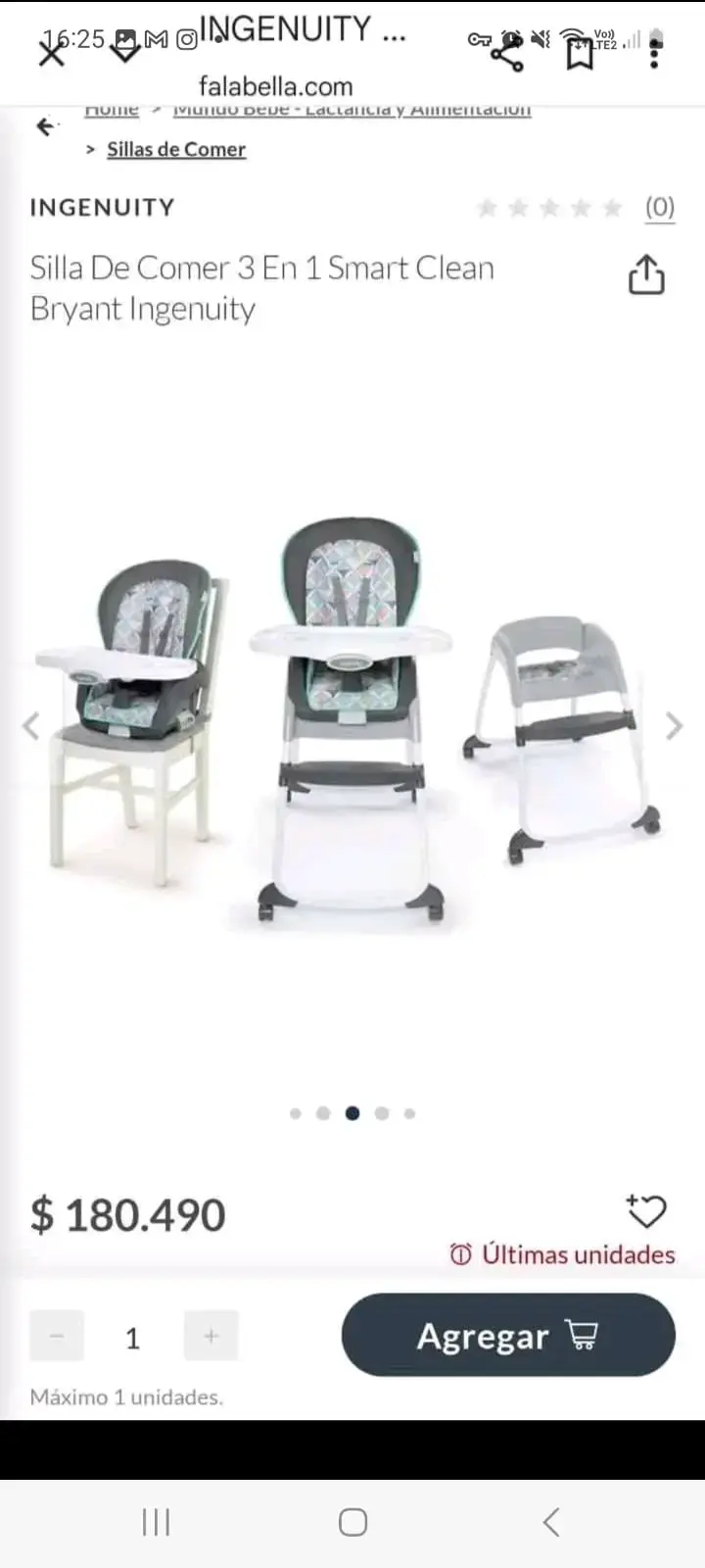 Silla de comer Infanti 3 en 1 - 2