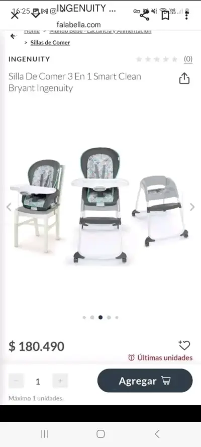 Silla de comer Infanti 3 en 1 - miniatura 2
