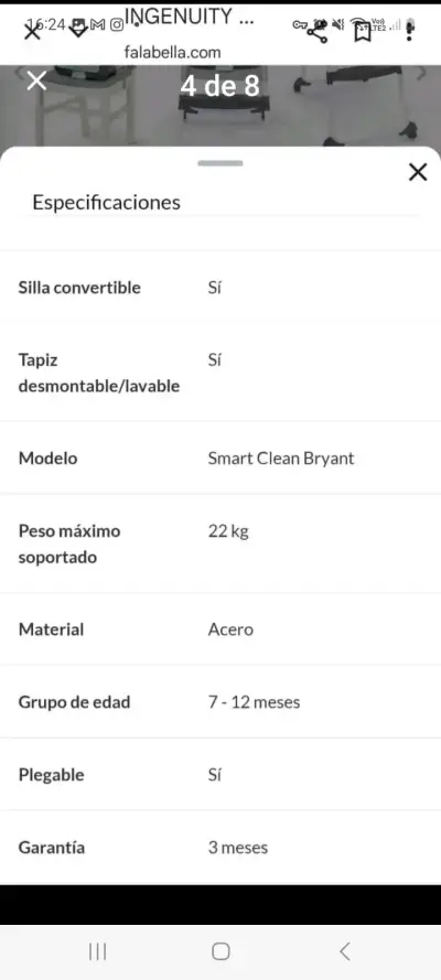 Silla de comer Infanti 3 en 1 - miniatura 3