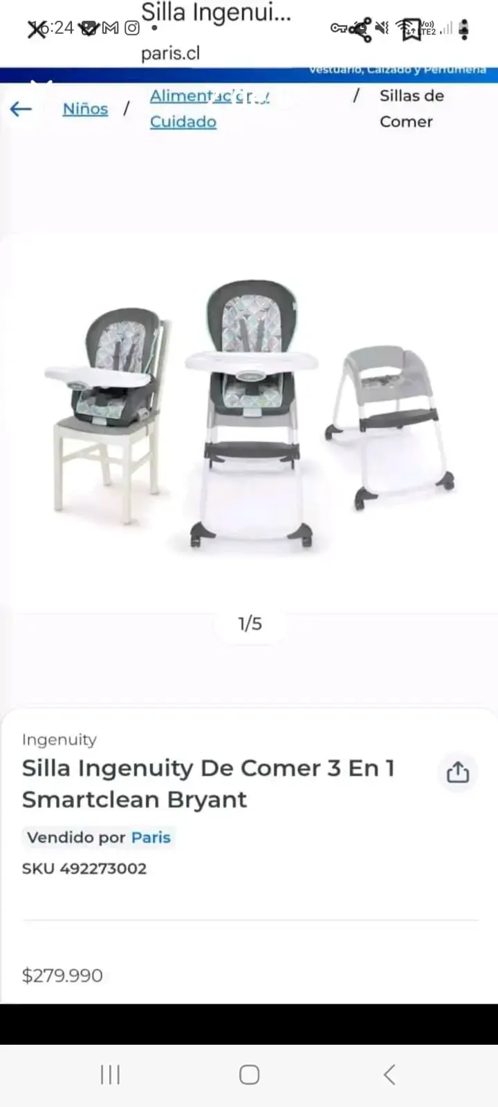 Silla de comer Infanti 3 en 1 - 6