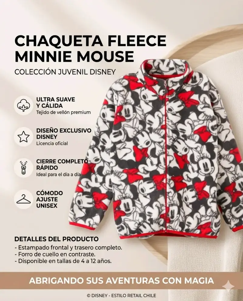 Chaqueta Fleece Minnie Mouse - 1