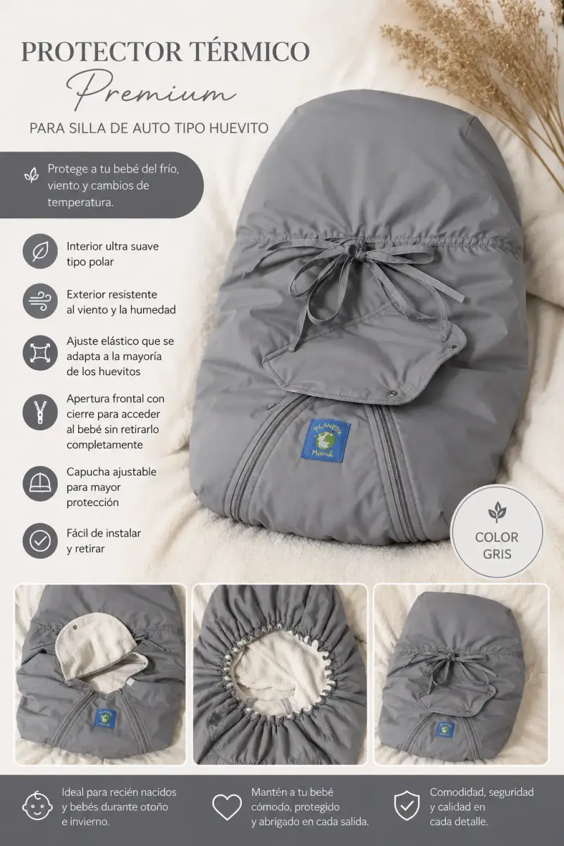 Protector térmico para huevito gris