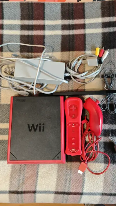 Consola Nintendo Wii roja con accesorios - miniatura 2
