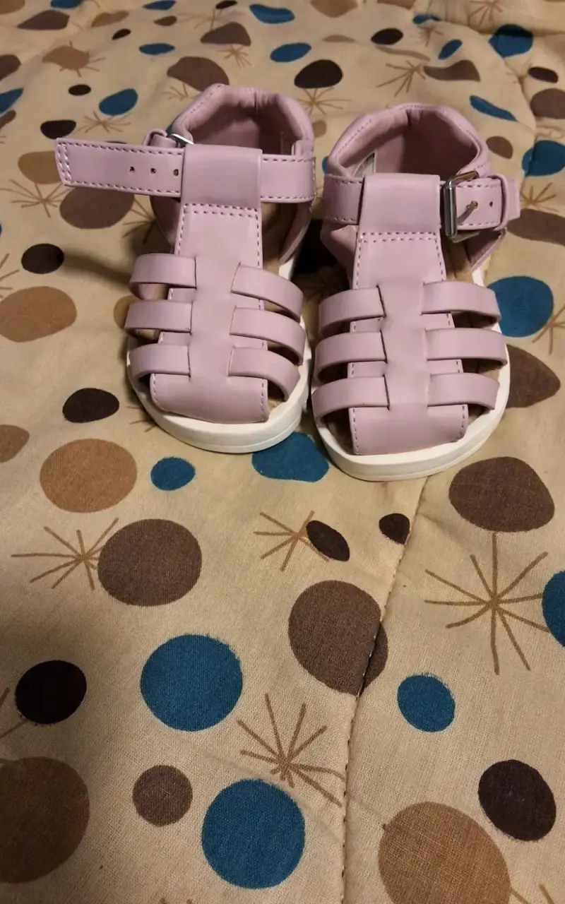Sandalias lila Colloky talla 19 + vestido de tul - 2