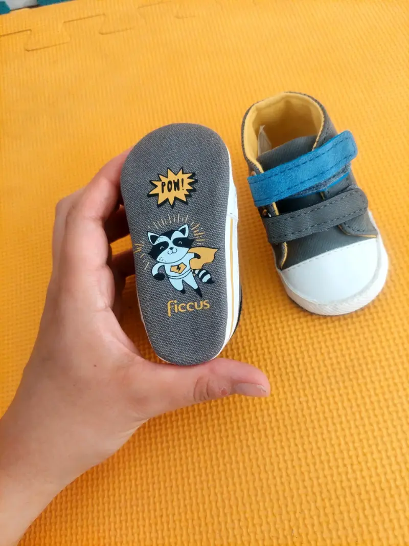 Zapatillas bebé azul y gris - 3