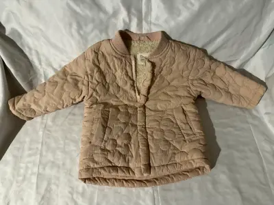 Chaqueta colloky acolchada rosada para niña - miniatura 1
