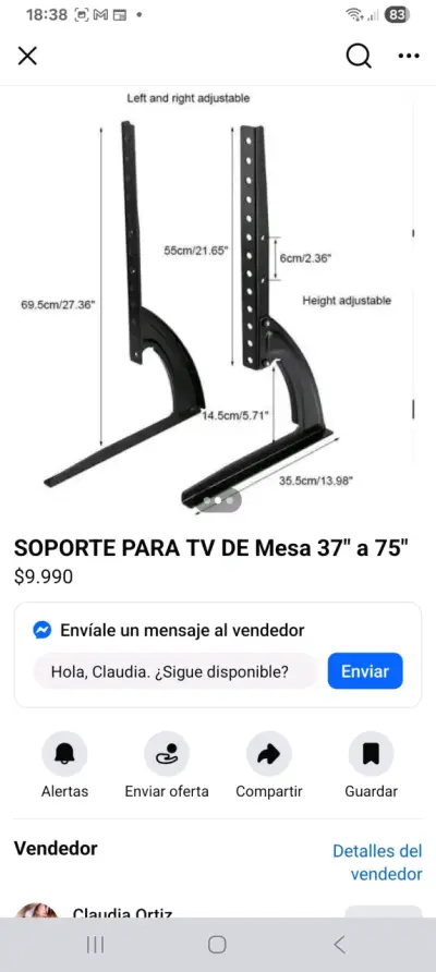 Soporte para TV 37" a 75" - miniatura 1